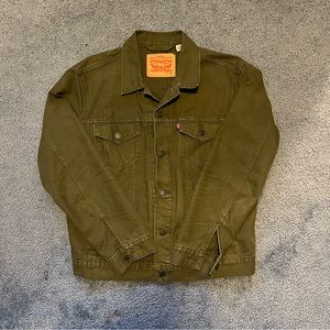 Levi's Olive Green Trucker Denim Jacket